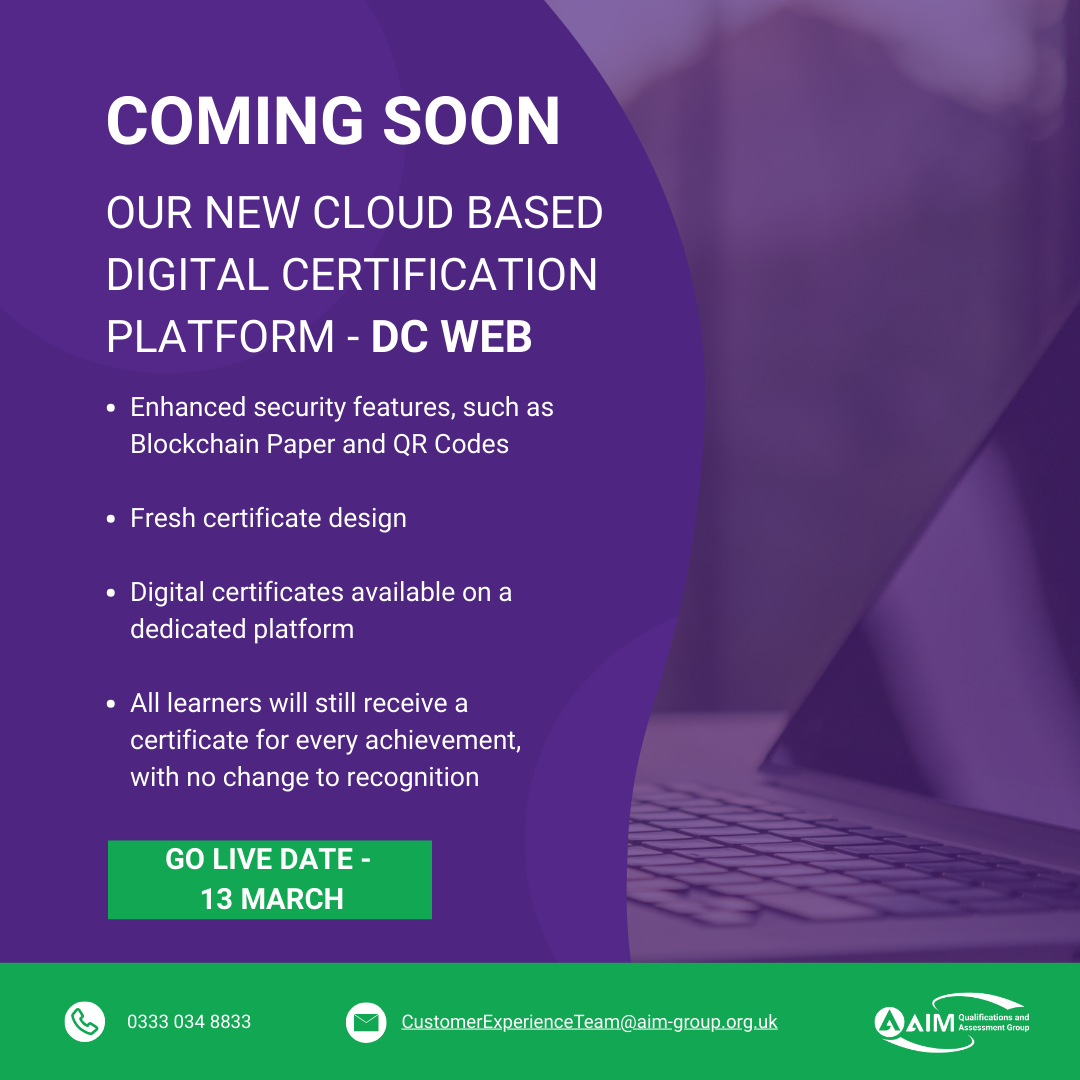 Digital Platform Certification Information | AIM Qualifications and ...